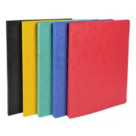 Classeur 2 anneaux 15mm Carte lustr&eacute;e - A4 - Couleurs assorties - EXACOMPTA 