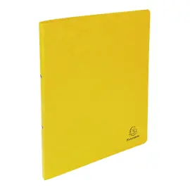 Classeur 2 anneaux 15 mm Carte lustr&eacute;e - A4 - Jaune - Exacompta 