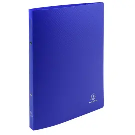Classeur 2 anneaux 15mm polypropyl&egrave;ne OPAK - A4 - Bleu fonc&eacute; - EXACOMPTA 