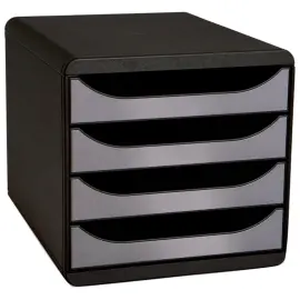 BIG-BOX Pastel noir/pastel glossy - Noir/argent - EXACOMPTA 