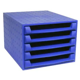 THE BOX ouvert - Bleu cobalt - Exacompta 