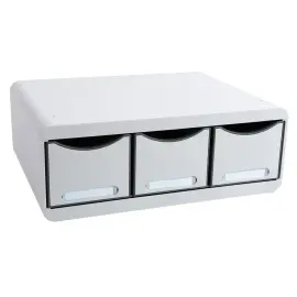 TOOLBOX MAXI 3 tiroirs - Gris lumi&egrave;re - EXACOMPTA 