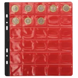 Sachet de 3 recharges numismatiques 30 cases de diam&egrave;tre 30mm - 24,5x25 cm - Cristal - EXACOMPTA 