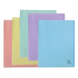Porte-vues A4 120 vues Chromaline Pastel - Couleurs assorties - Exacompta 