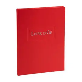 LIVRE D OR .1M. 297X210 ROUGE 