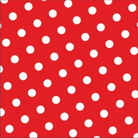 Serviette &agrave; motif 'Dots', 330 x 330 mm, rouge - Papstar 
