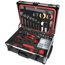 Bo&icirc;te &agrave; outils, 211 pi&egrave;ces, en valise alu - Br&uuml;der mannesmann 