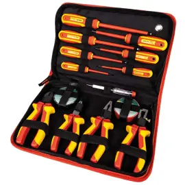 Pochette avec kit d'outils VDE, 14 pi&egrave;ces - Br&uuml;der mannesmann 