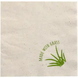 Serviette de table, 300 x 300 mm, naturel - Papstar 
