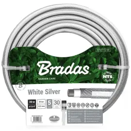 Tuyau d'arrosage NTS WHITE SILVER, 1/2', 50 m - Bradas 