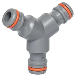 Connecteur de tuyau WHITE LINE en Y, 1/2', gris - Bradas 