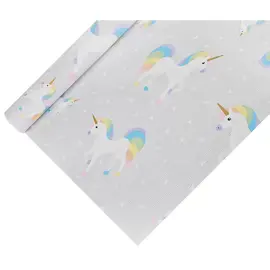 Nappe &agrave; motif 'licorne', laqu&eacute;, en papier - Papstar 