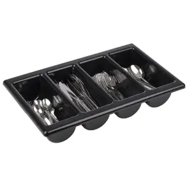 Range-couverts GN 1/1, &agrave; 4 compartiments, gris - Aps 