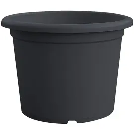 Pot de fleurs Basic round - diam&egrave;tre 400 mm - Anthracite - Tera 