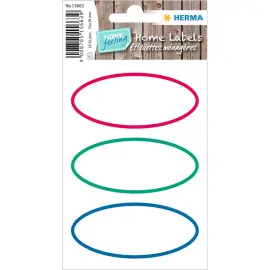 &Eacute;tiquette de cuisine HOME, oval, bord color&eacute; - Herma 