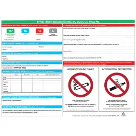 Panneau affichage obligatoire, 570 x 420 mm - Exacompta 
