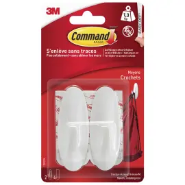 Crochet design, plastique, taille: M, blanc - Command 