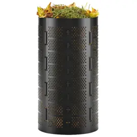 Poubelle &agrave; compost, 400 litres, en HDPE, noir - Bradas 