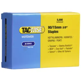 Agrafes &eacute;troites 90/30 mm galvanis&eacute;es, 5.000 pi&egrave;ces - Tacwise 