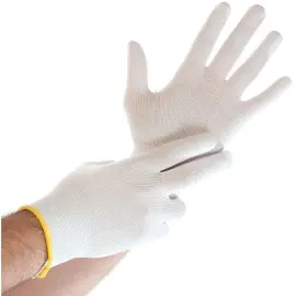 Gants de travail Ultra Flex, en nylon, L, blanc - Hygostar 