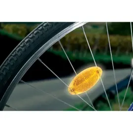 Kit de r&eacute;flecteurs pour rayons de v&eacute;lo, orange - Fischer 