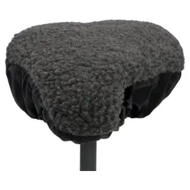 Couvre-selle de v&eacute;lo, r&eacute;versible, gris/noir - Fischer 