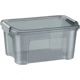 Bo&icirc;te de rangement SHADOW, 18 litres, translucide gris - Cep 