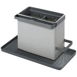 Rangement pour &eacute;vier Tidytex, plastique, gris - Metaltex 