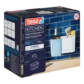 Rangement pour &eacute;vier, blanc - Tesa 