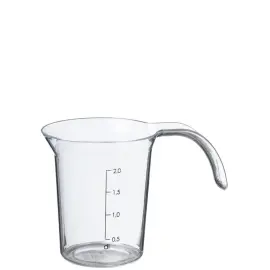 Pichet mesureur 'Palermo', 0,2 litre, transparent - Plast Team 