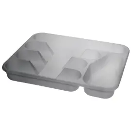 Range-couverts, 5 compartiments, argent - Plast Team 