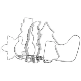 5 Emporte-pi&egrave;ces No&euml;l, acier inoxydable - Gastromax 