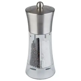 Moulin &agrave; poivre et sel 2 en 1 SPICEX, argent/transparent - APS 