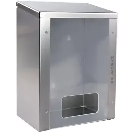 HYGOSTAR Distributeur acier inox, fen&ecirc;tre plexi, argent 