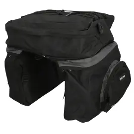 FISCHER Sacoche pour porte-bages de v&eacute;lo, 3 sacs, noir 