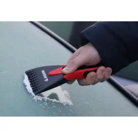 Grattoir &agrave; glace 2K - longueur 210 mm - Noir/rouge - Nigrin 