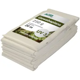 AGRIplus B&acirc;che toile avec oeillets, 4 x 6 m, 250 g/m2, bleu 