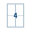 25 planches de 4 étiquettes blanches enlevables laser - 99,1x139mm - AVERY