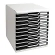 Bloc de classement 10 tiroirs - Modulo - Noir - EXACOMPTA