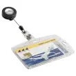 10 Porte-cartes magn&eacute;tiques avec enrouleur - 1 carte - 8,6x5,4 cm - DURABLE 
