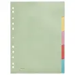 Jeu d'intercalaires multicolores carte 2,5/10e format A4 - 5 onglets