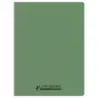 Cahier polypropylène piqûre Seyès - A4+ 90g - 96 pages - Vert - Conquérant