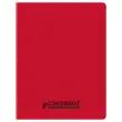 Cahier polypropyl&egrave;ne piq&ucirc;re 96P SEYES 170X220 90g rouge 