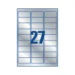 boîte de 20 planches de 27 étiquettes argent ultra résistantes AVERY 63,5x29,6mm