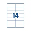 100 planches de 14 étiquettes blanches multi-usages AVERY 105x42mm
