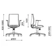 Siège ergonomique synchrone décalé Intrata - Assise gris foncée, dossier noir - Nowy Styl