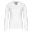 Polo femme - Manches longues - Taille L - Blanc