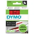 Ruban pour titreuse DYMO D1 19 mm rouge  impression noire 