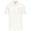 Chemise popeline polycoton homme - Manches courtes - Taille M - Blanc