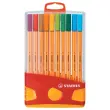 20 Stylos-feutres point 88 - Pointe fine - Etui ColorParade - STABILO + 1 pochette de 3 feutres Boss mini offerte